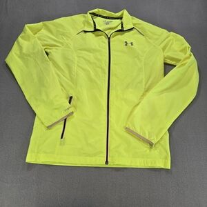 Under Armour Neon Yellow Run Lightweight Zip Jacket Women’s Medium Fitted